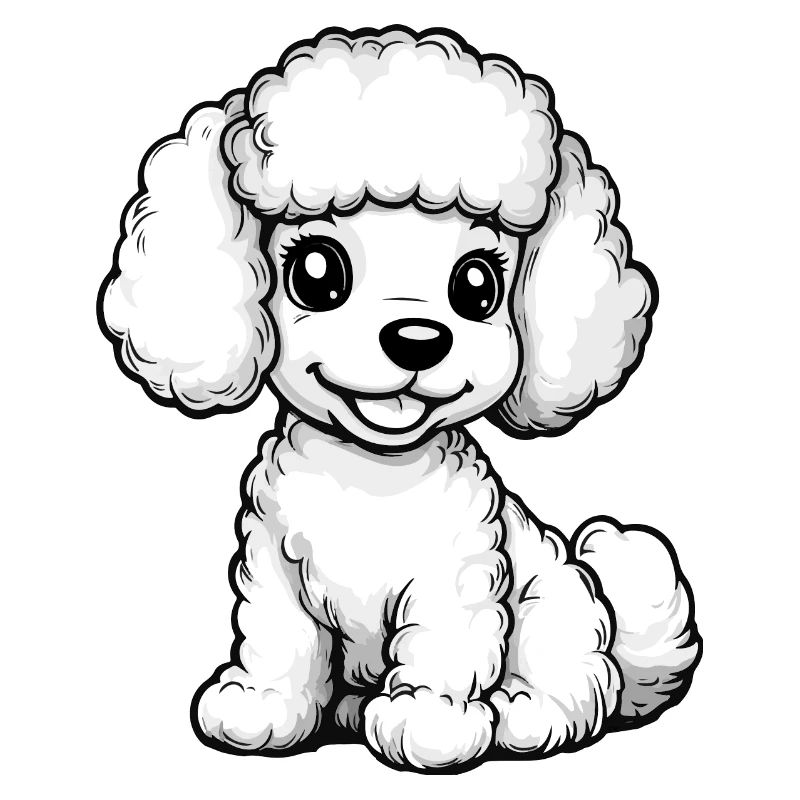 Caniche Chien Bande dessinée Mignon