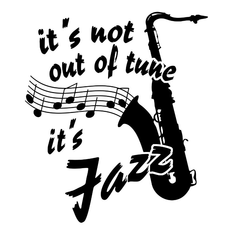 C’est du jazz - saxophone avec des lignes de notes et des notes
