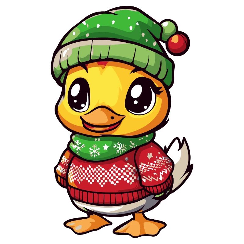Bande dessinée de Noël de canard