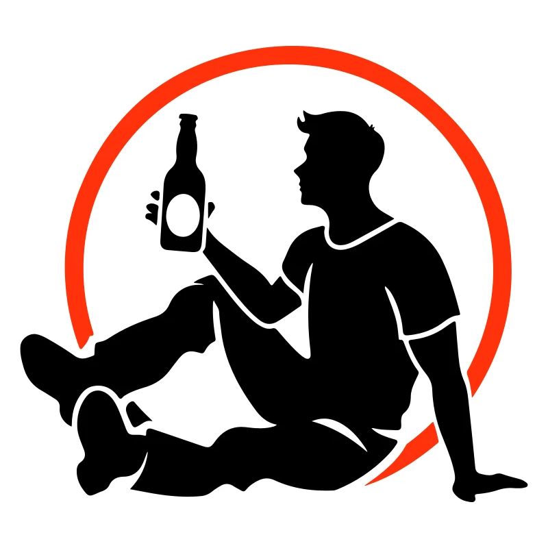 Bier Trinken Silhouette