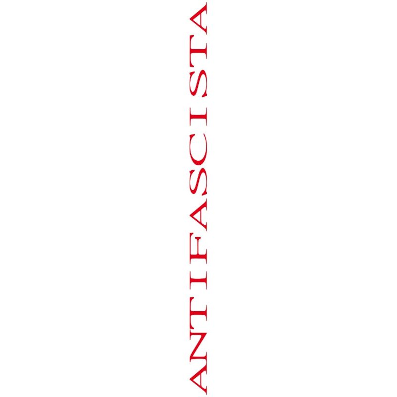 Lettrage antifasciste vertical (étiré)