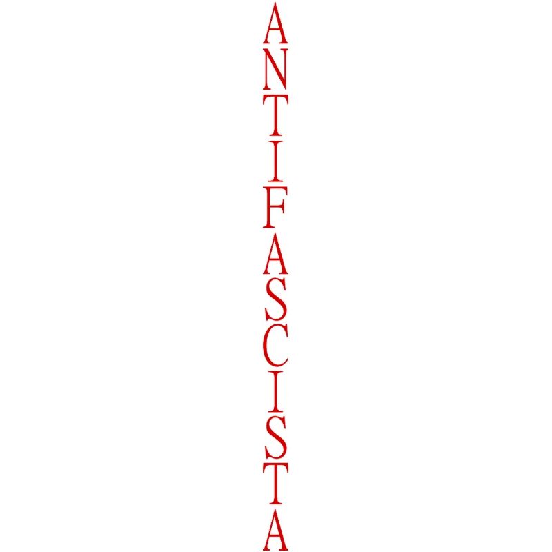 lettrage antifasciste vertical élégant