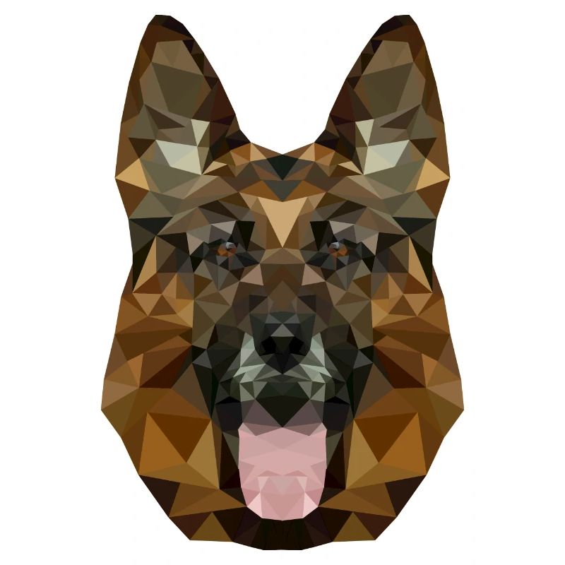 Polygon Portrait German Shepherd