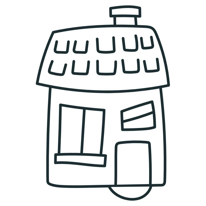 Cozy cute irregular house