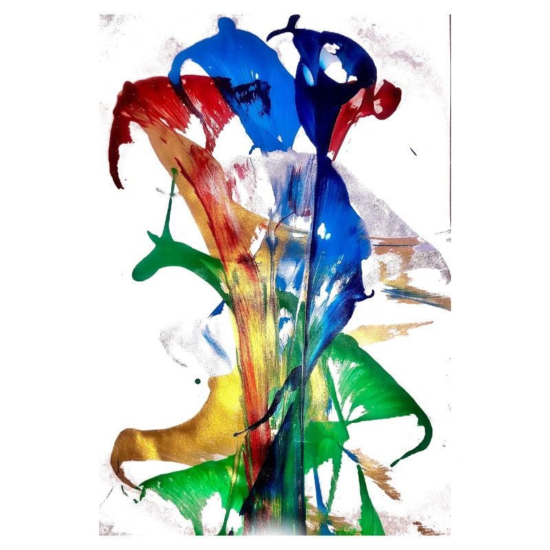 Lino Éclaboussures de couleur