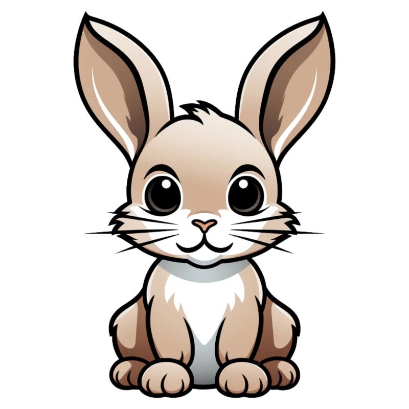 Comic Bunny Rabbit Bunny Cartoon Style
