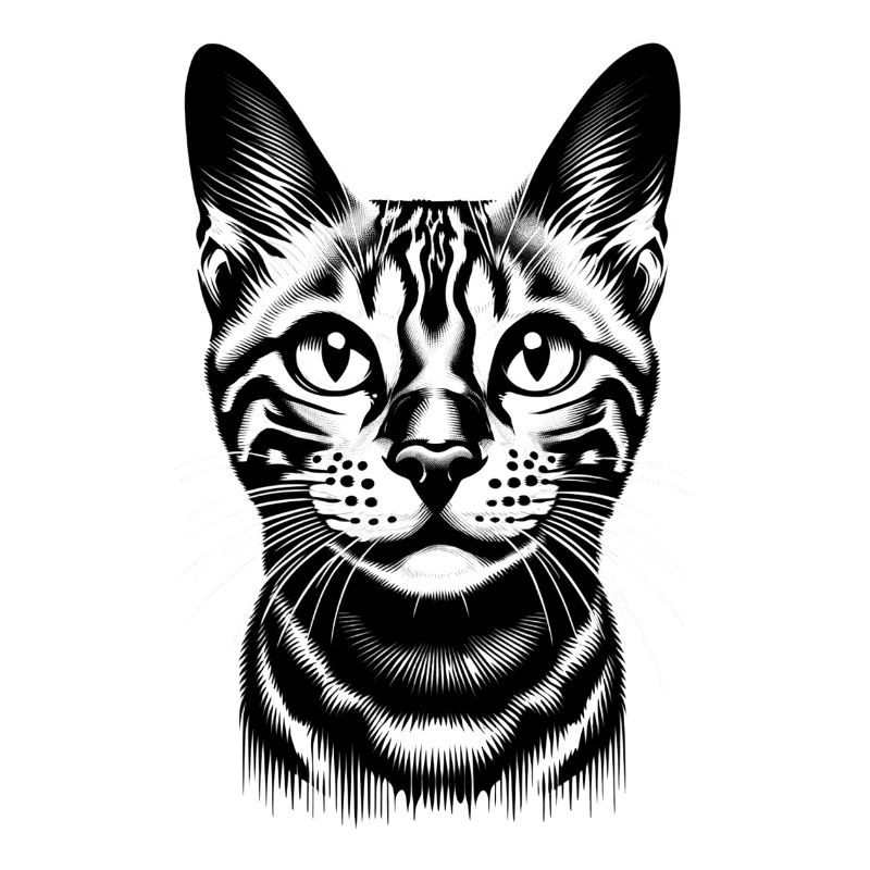 Chat normal rayé sur le bac à litière