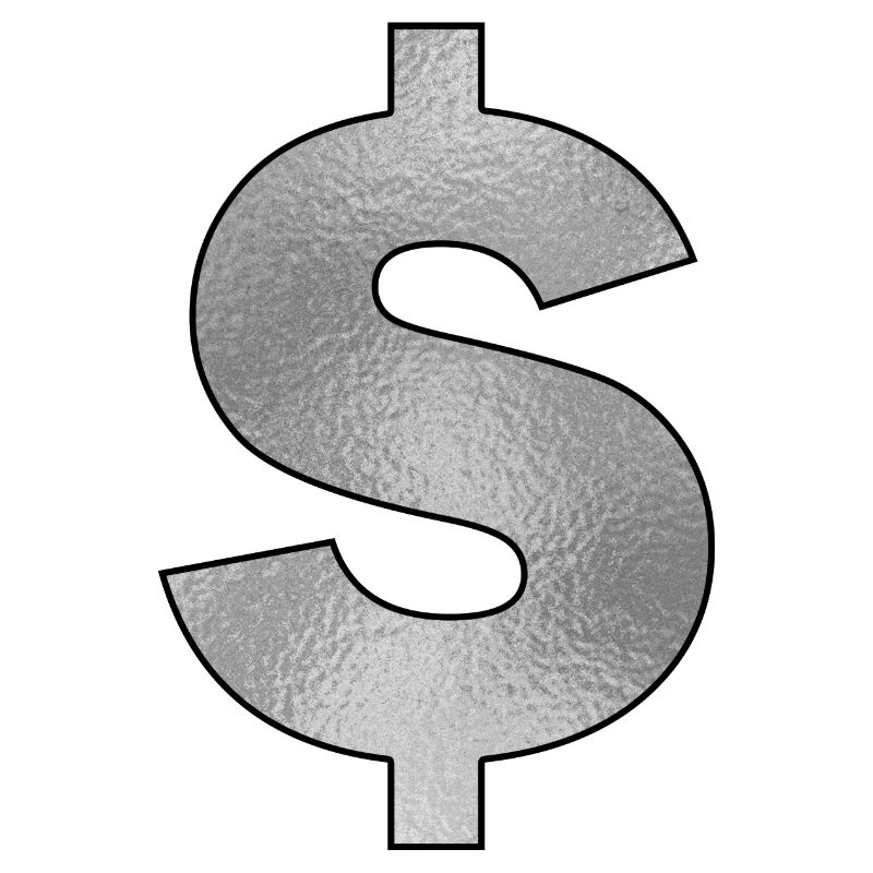 Dollarzeichen Silber