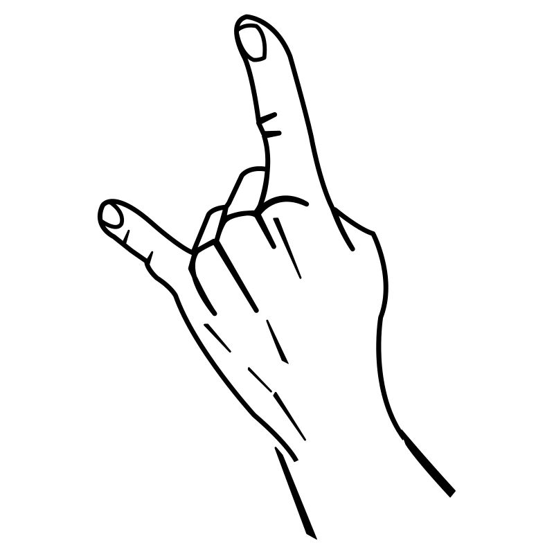 cool hand symbol