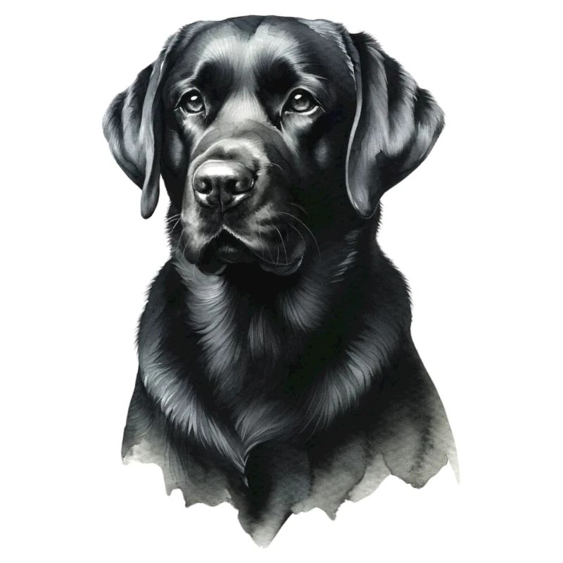 Edler schwarzer Labrador Portrait Labrador