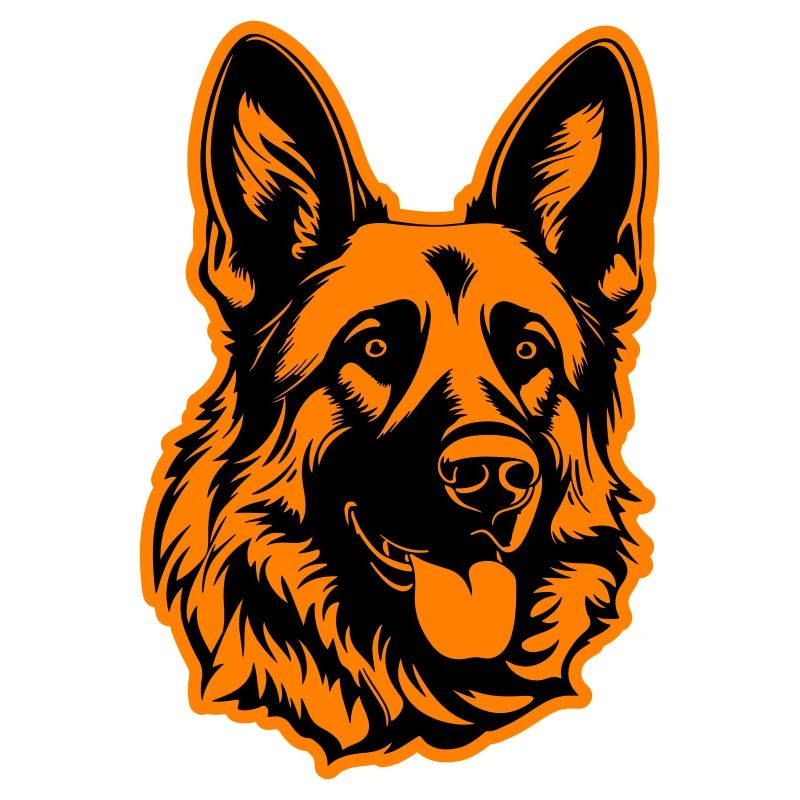 German Shepherd Dog Head