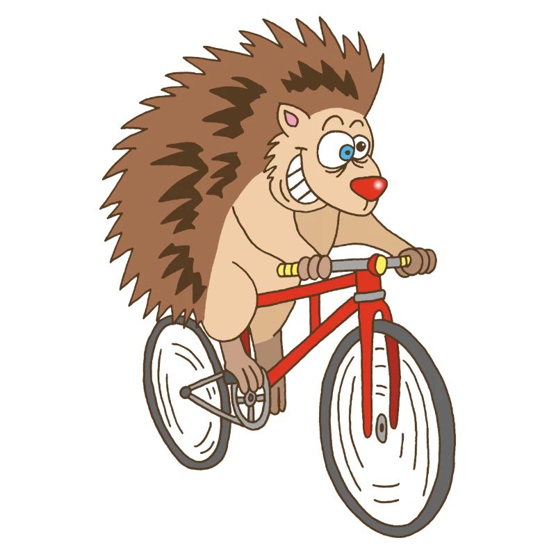 hérisson à vélo