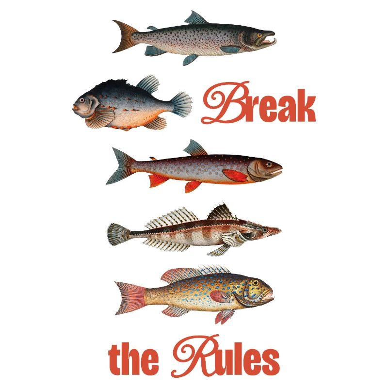 Break the Rules – Retro Fish Art