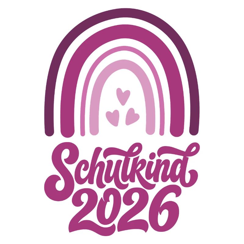 Schulkind 2026 Mädchen Boho Regenbogen