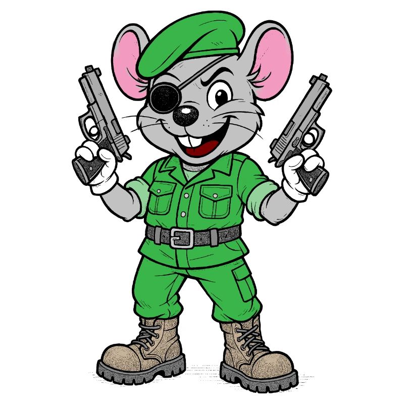 Bewaffneter Maus-Ranger