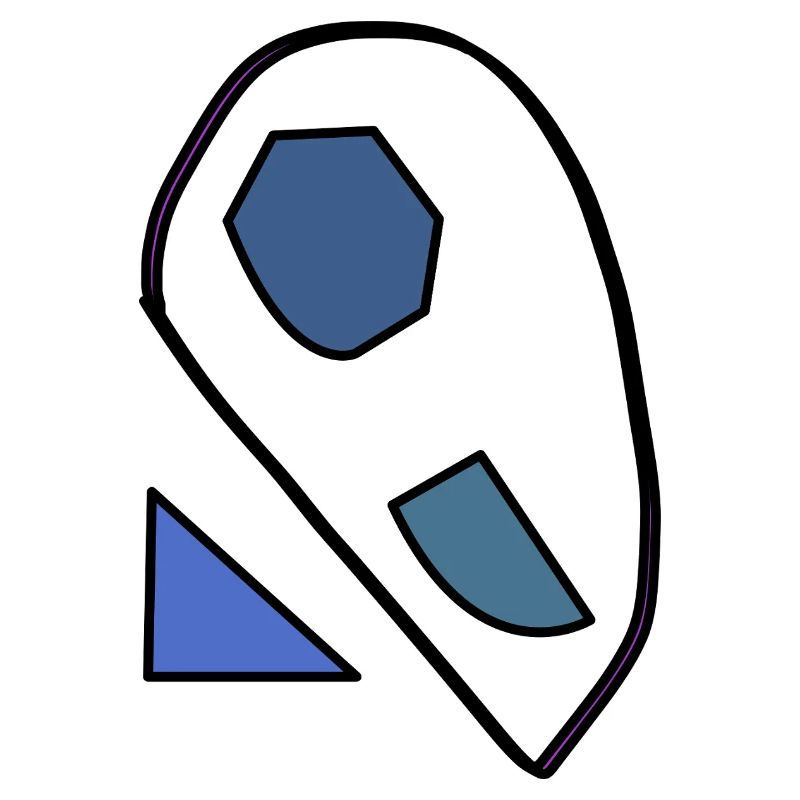 Abstrakte Blauformen auf Schwarz