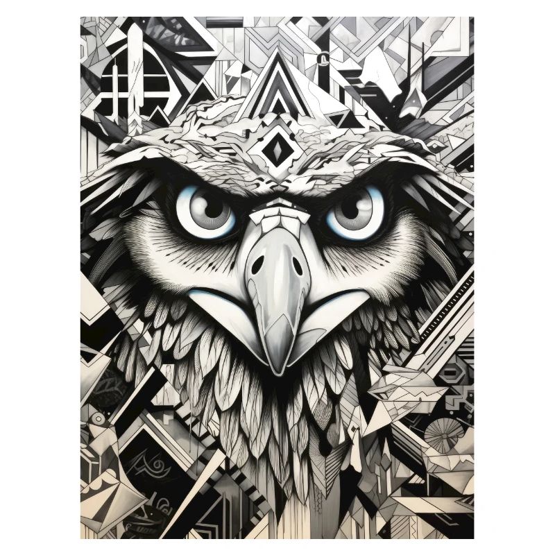 Aigle Géométrie Abstraction Graffiti