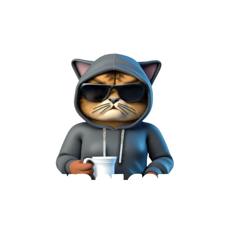 Coffee Cat Coffee Drinker