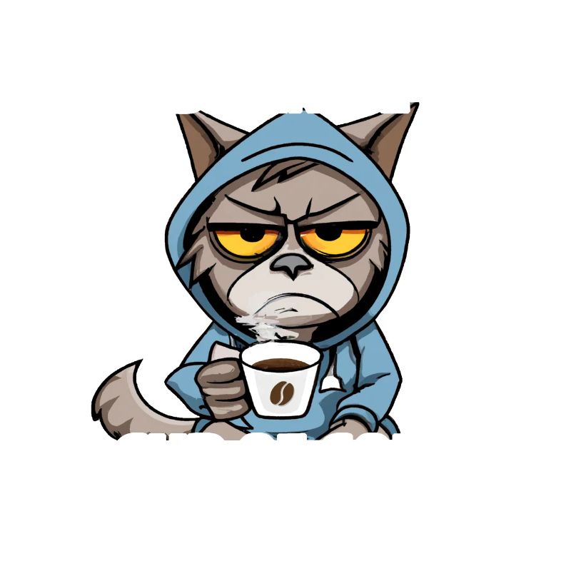 Coffee Cat Coffee Drinker