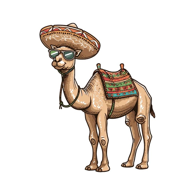 Kamel Comic Lustig Sombrero