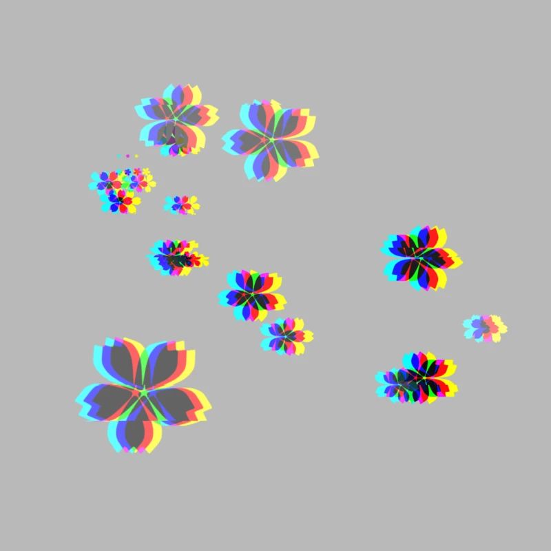 fleurs effet 3D symbole de fleur