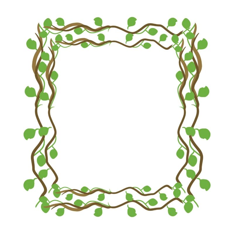 Leaves Square Shape Square Frame