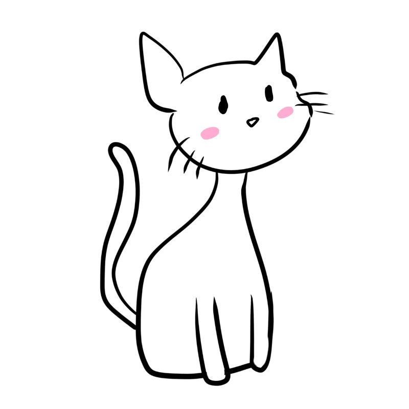 Chat dessin animé mignon