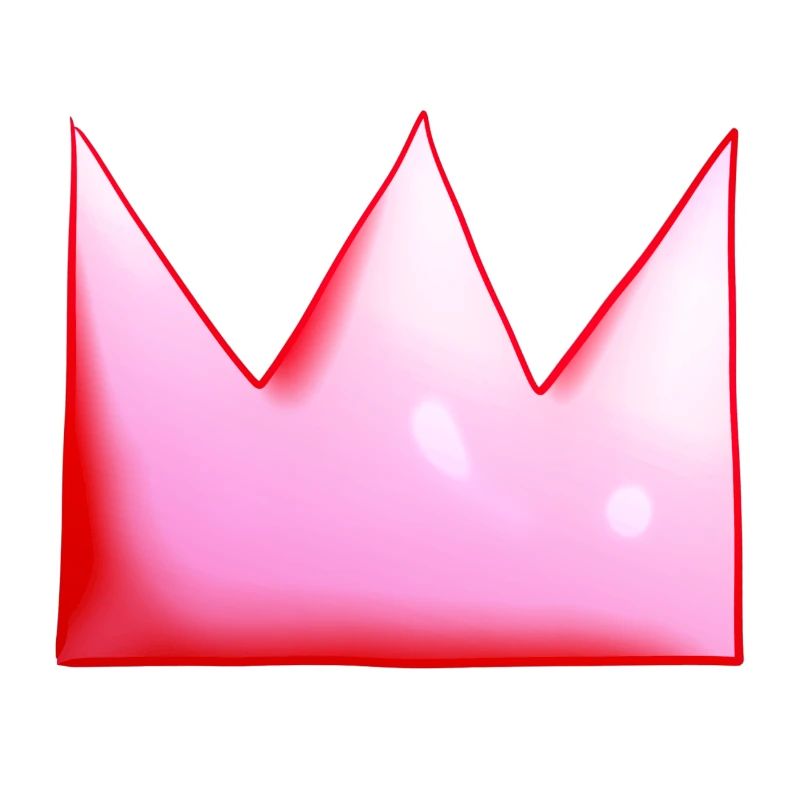 Pink Crown Cartoon Symbol Shape
