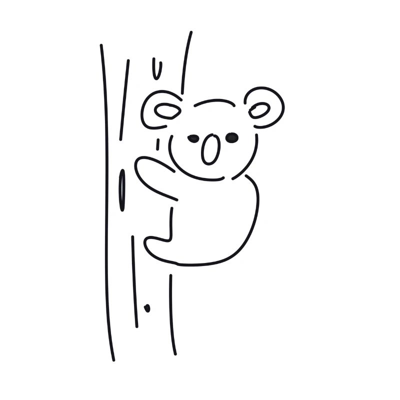 Koala symbol animal tree climbing