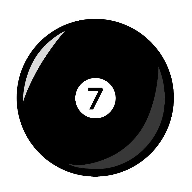 Billardkugel 7 schwarze Billard sieben