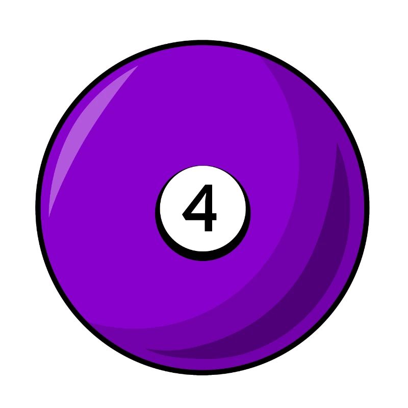 Billardkugel 4 violett Billard vier