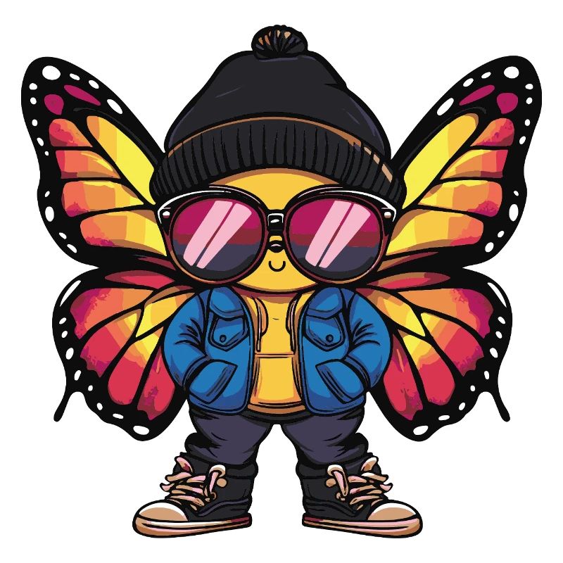 Papillon Bande dessinée cool