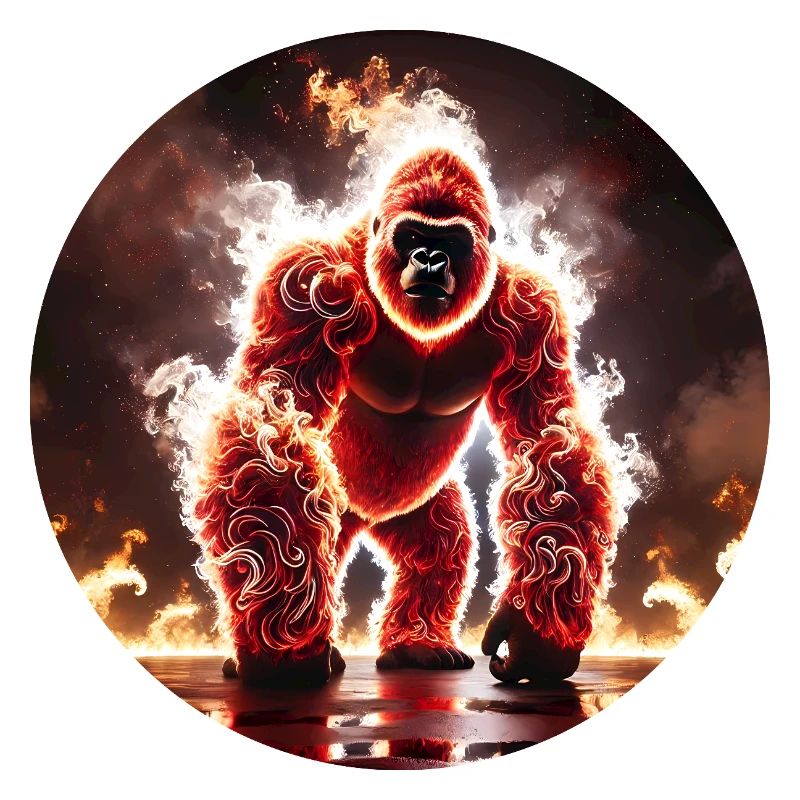 Gorille de Feu dans la Jungle Ardente