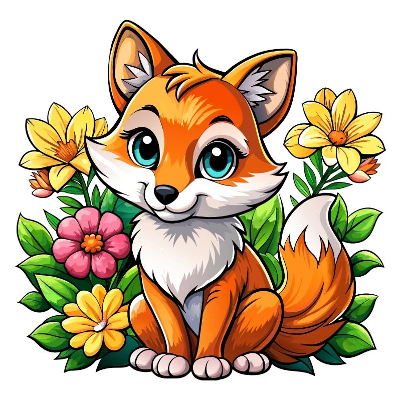 Blumenliebender Fuchs
