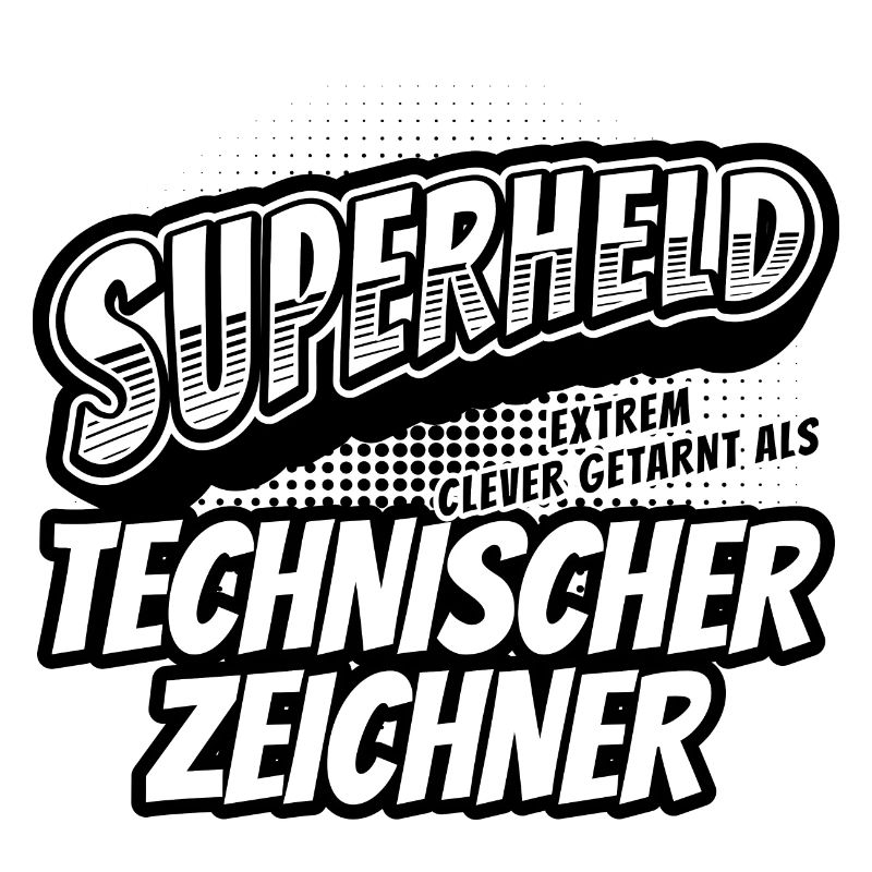 Superheld, clever getarn Technischer Zeichner