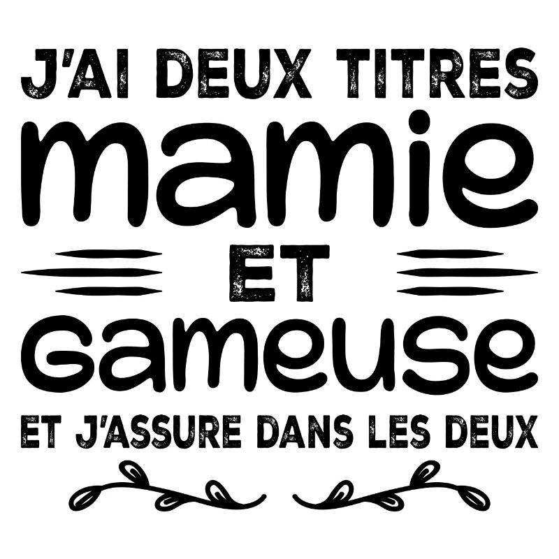Zwei Titel Granny Gameuse | Geek | Großmutter