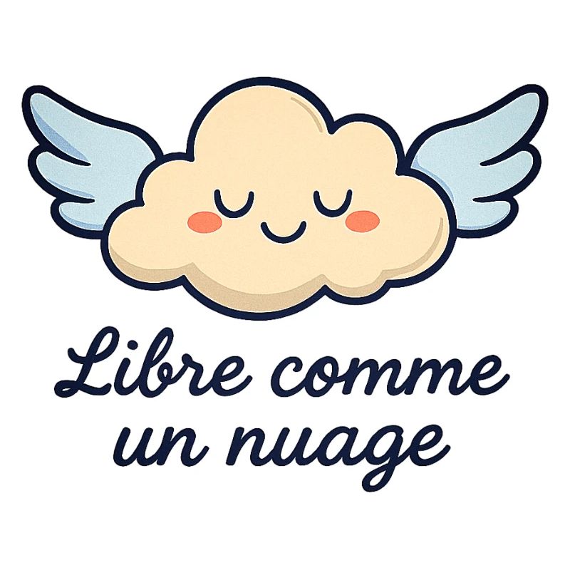 Cloud with Wings and Inspirational Quote