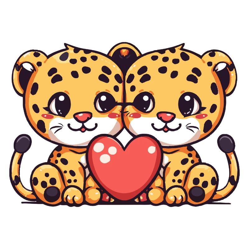 Leopard Paar Liebe Valentinstag