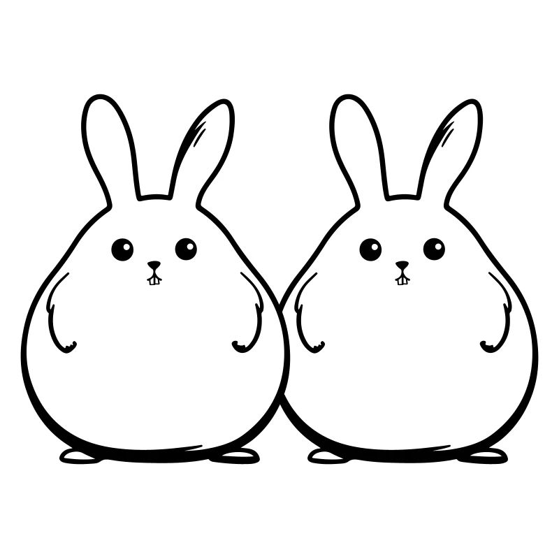 Bunny Funny Easter Couple