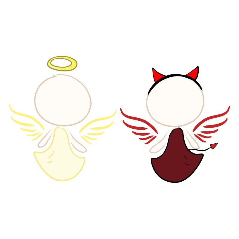 Devil Angel Symbol Good Evil