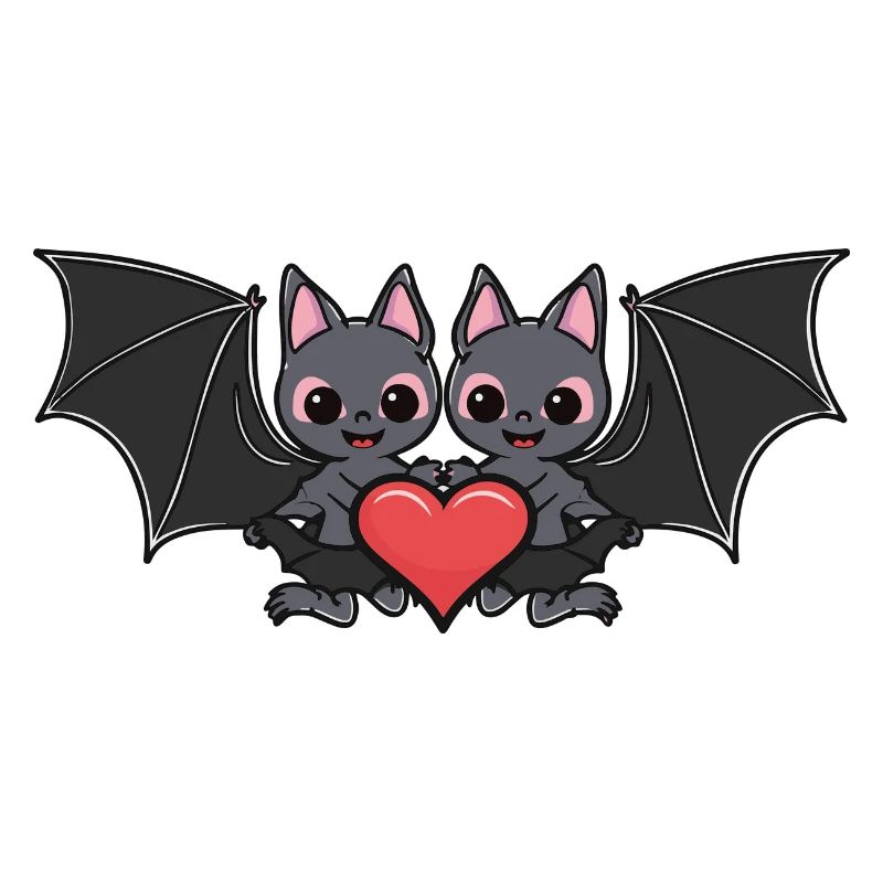 Fledermaus Paar Valentinstag