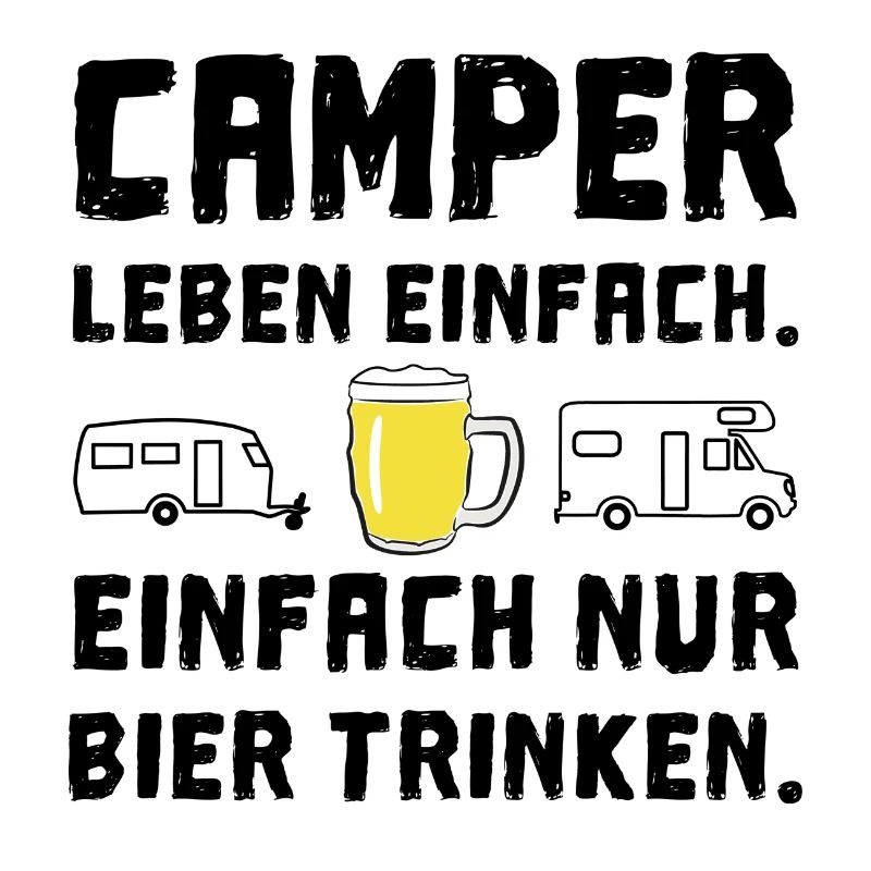 camper leben einfach bier trinken
