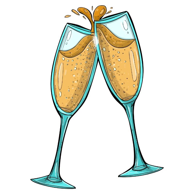 Champagnergläser / Prosit