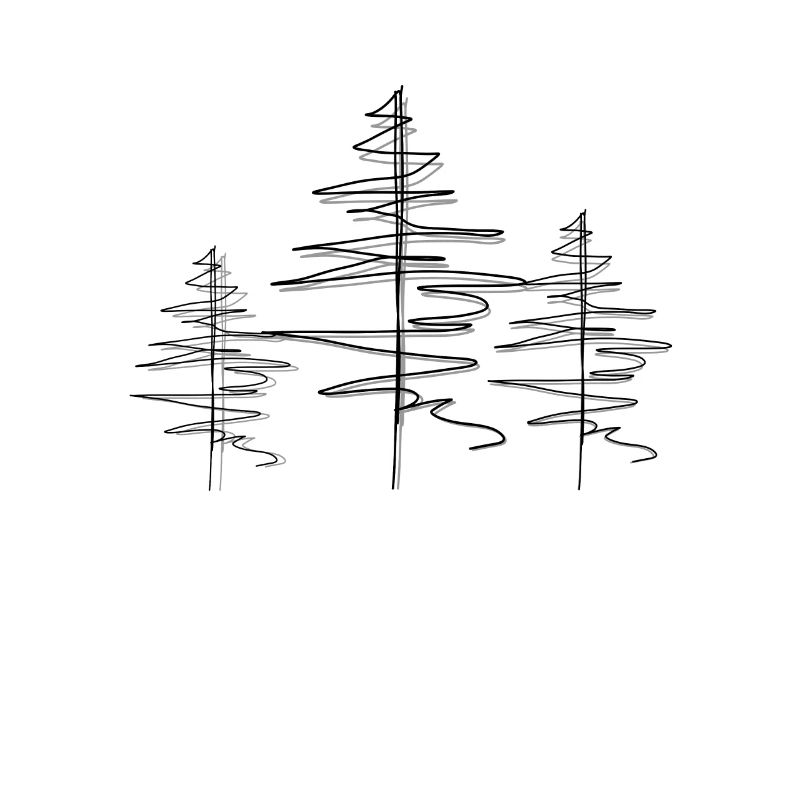 Baum Wald Lineart