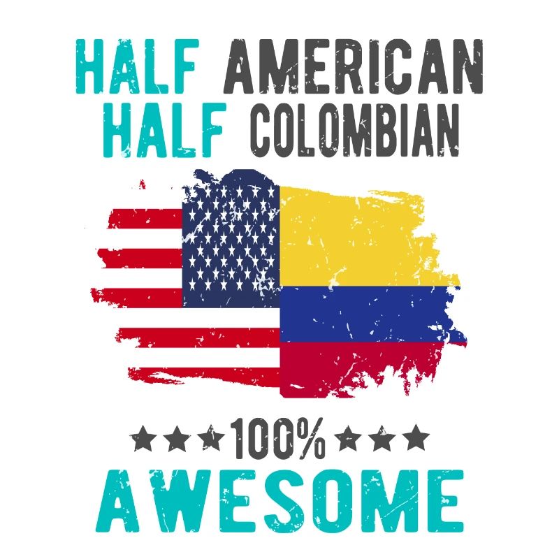 Half American, half Colombian