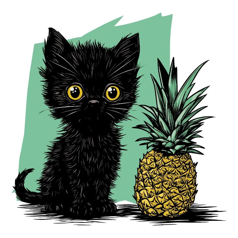Pineapple and Kitten
