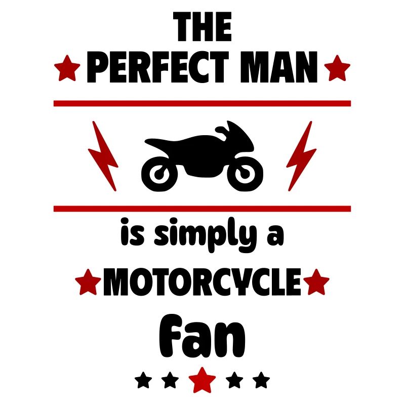 Der perfekte Mann ist einfach ein Motorrad-Fan
