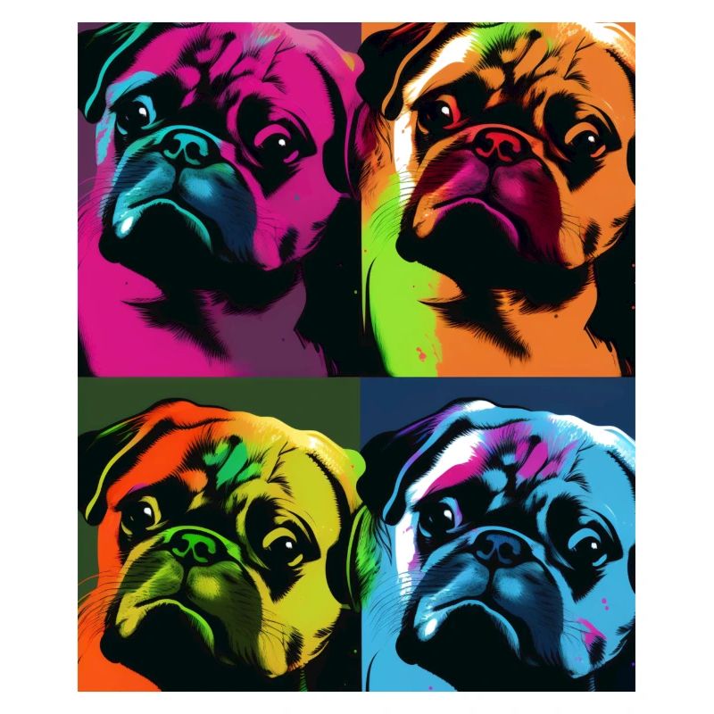Mops Hund Pop Art