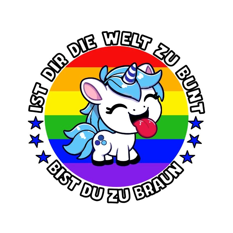 Cooles Einhorn mit Spruch