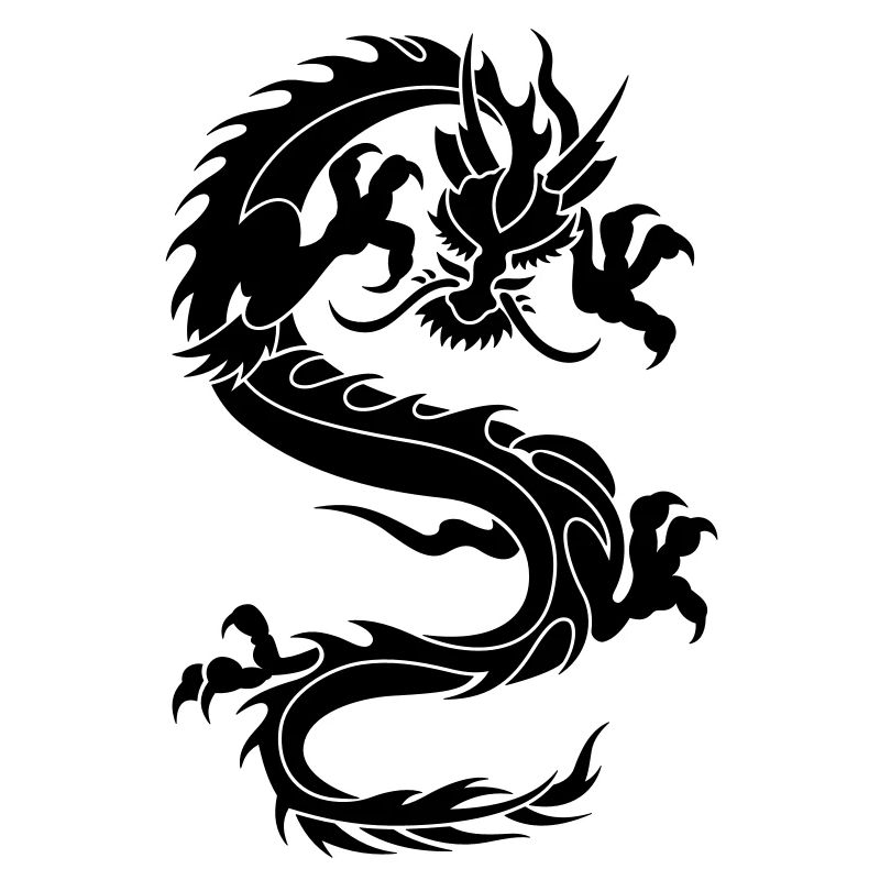 dragon chinois tribal